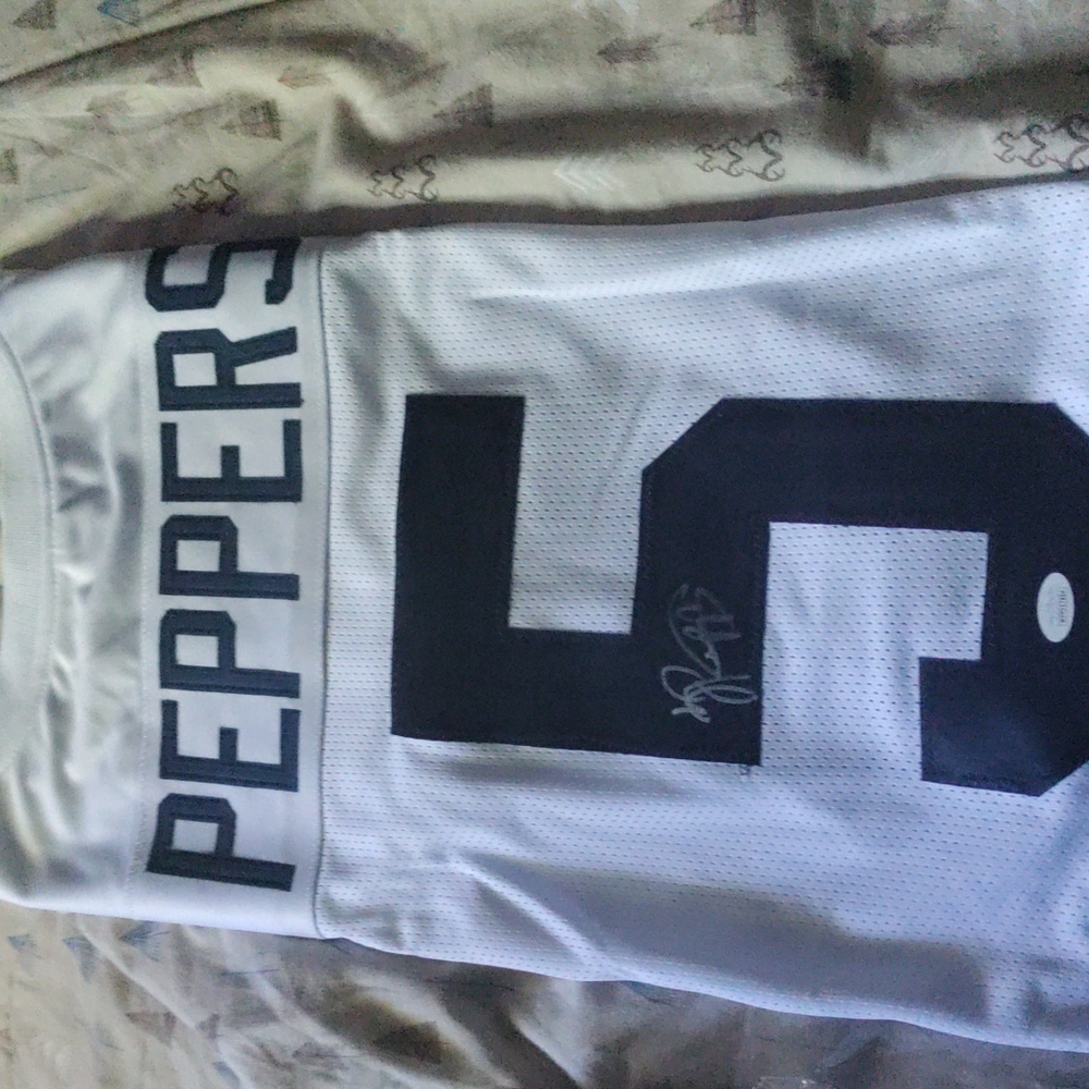 Jabrill Peppers signed display Michigan wolverines jersey